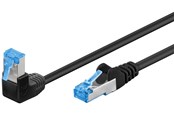 Netværkskabel - Pro LAN CAT 6A U/UTP 90° - Sort - 1m - 4040849515576