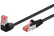 Netværkskabel - Pro LAN CAT 6 S/FTP - 90° - Sort - 0.25m - 4040849515415