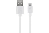 USB kabel - Pro USB-A <-> USB Micro-B - 0.5m - Hvid - 4040849386657