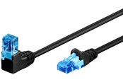 Netværkskabel - Pro LAN CAT 6A U/UTP 90° - Sort - 0.5m - 4040849515286