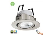 Smart Home - EGLO CONNECT.Z SALICETO SMART indbyg kip børstet stål M/FARVER(RGB) OG TUNABLE WHITE - 99672