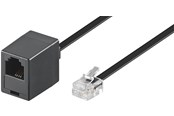 Netværkskabel - Pro Modular telephone extension cable - Sort - 10m - 4040849682575