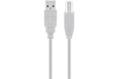 USB kabel - Pro USB-A <-> USB-B 2.0 - 5m - Grå - 4040849687143