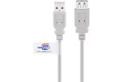 USB kabel - Pro USB-A <-> USB-A - 3m - Grå - 4040849689154