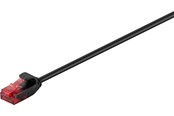 Netværkskabel - Pro LAN CAT 6 slim U/UTP - Sort - 2m - 4040849937156