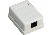 Netværkstilbehør - Pro 1-port RJ45 surface mount installation box CAT 6 UTP white - 4040849776328