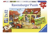 Puslespil - Ravensburger Working on the Farm - 2x12p - 10107560
