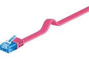 Netværkskabel - Pro LAN CAT 6A U/UTP flat - Pink - 0.5m - 4040849962981