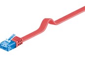Netværkskabel - Pro LAN CAT 6A U/UTP flat - Rød - 5m - 4040849963445
