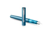 Skrive- og Tegneværktøjer - Parker Vector XL fyldepen | Metallisk blågrøn lak på messing | Medium spids med Blue Ink Refill | Gaveæske - 2159746