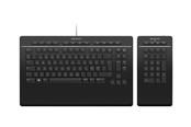 Tastatur - 3Dconnexion Keyboard Pro with Numpad - keyboard and numeric pad set - QWERTY - Nordic - Tastatur & Numerisk sæt - Nordisk - Sort - 3DX-700094