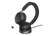 Hovedtelefoner/headset - Jabra Evolve2 75 Link380c MS Stereo Stand Black - 27599-999-889