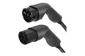 Elbil ladere - Deltaco e-Charge EV-3213 opladningskabel til elbiler, type 2 til type 2, 3 faser, 16 A, 11 kW, 3 meter, sort - EV-3213