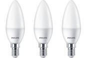 Lyskilder - Philips LED pære Kerte 5W/827 (40W) Mat 3-pak E14 - 929002968433