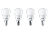 Lyskilder - Philips LED pære Krone 5W/827 (40W) Mat 4-pak E14 - 929002969640