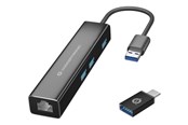 USB hub - Conceptronic DONN07BA - hub - 3 ports USB hub - 3 ports - Sort - DONN07BA