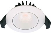 Lamper - Nordtronic Velia Low Profile indbygningsspot rund 5,5W LED 3000K, mat hvid - 31143013