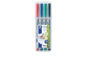 Skrive- og Tegneværktøjer - Staedtler Lumocolor Non-P B 1-2,5mm 4 Ass/Bok - 312 WP4
