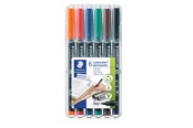 Skrive- og Tegneværktøjer - Staedtler Lumocolor Perm M 1,0mm 6 ass./boks - 317 WP6