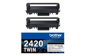 Blæk, Toner & Forbrugsstoffer - Brother TN2420TWIN / TN2420 2-Pack High Capacity Black Toner - TN2420TWIN