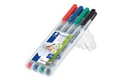 Skrive- og Tegneværktøjer - Staedtler Lumocolor Non-P F 0,6mm 4 ass/boks - 316 WP4