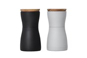 Køkkentilbehør - AdHoc Salt and Pepper Mill  Twin Mini Black Grey 13.3 cm - MP125