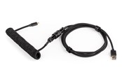 Tastatur - DUTZO Coiled Aviator Micro-USB B cable - Black - Opgraderings tilbehør - Sort *DEMO* - DCA-UMB-BLK