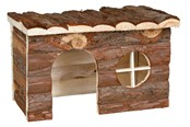 Gnavere - Trixie Natural Bark Wood House Jerrik Small Animals Large Hamsters Degus 28x16x18cm - TX62182