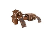 Kanin & gnaver - Trixie Frida tunnel system mice bark wood 47 × 22 × 15 cm - TX6163