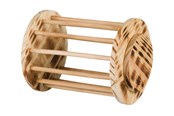 Kanin & gnaver - Trixie Hay manger with lid wood/flamed ø 15 × 19 cm - TX61192
