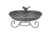 Fuglebure, huse & tilbehør - Trixie Bird bath standing metal 800 ml/ø 22 cm grey - TX55510