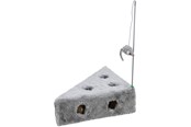 Katte - Trixie Cat's Cheese with playing rod & toy balls plush 36 × 8 × 26/26 cm grey - TX4505