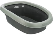 Katte - Trixie Carlo cat litter tray with rim 38 × 17 × 58 cm anthracite/grey-green - TX40212