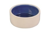 Hunde - Trixie Bowl ceramic 2.3 l/ø 22 cm cream/blue - TX2452