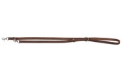 Hunde - Trixie Rustic fat leather adjustable lead M–L: 2.00 m/20 mm dark brown - TX19002