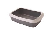 Katte - Savic Iriz Cat Litter Tray with Rim 50cm Cool Grey - K0264K