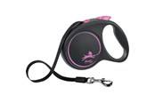 Hunde - Flexi Black Design L leash 5 m 50 kg pink - H78016P