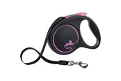 Hunde - Flexi Black Design M leash 5 m 25 kg pink - H78015P