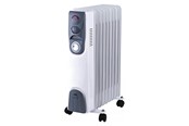 Klima/ventilator - Gripo Olieradiator 2000W med 9 ribber og timer, Grå - 5704587036609