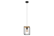 Lamper - EGLO LIBERTAD pendel, sort/brun - 99795