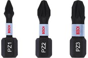 Bor & bits - Bosch Impact Control Screwdriver Bits Set PZ1-PZ2-PZ3 25 mm - 2608522471