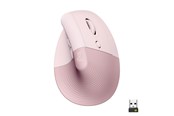 Mus - Logitech Lift Right Vertical - Rose - Ergonomisk mus - Optisk - 6 knapper - Rød - 910-006478
