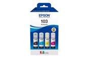 Blæk, Toner & Forbrugsstoffer - Epson 103 / C13T00S64A 4-Pack (Black / Yellow / Cyan / Magenta) Ink - C13T00S64A