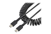 USB kabel - StarTech.com 20in (50cm) USB C Charging Cable Coiled Heavy Duty Fast Charge & Sync USB-C Cable - R2CCC-50C-USB-CABLE
