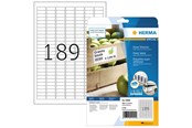 Papir, Fotopapir og Etiketter - HERMA labels - matte - 4725 label(s) - 25.4 x 10 mm - 10900