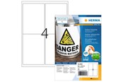 Papir, Fotopapir og Etiketter - HERMA Weatherproof outdoor film labels A4 99.1 x 139 mm white - 9539