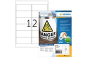 Papir, Fotopapir og Etiketter - HERMA Weatherproof outdoor film labels A4 99.1 x 42.3 mm white - 9538