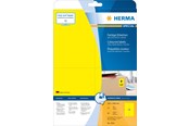 Papir, Fotopapir og Etiketter - HERMA Coloured labels A4 105 x 148 mm yellow removable - 4561