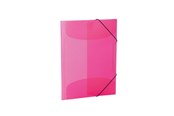 Mapper og Clipboards - HERMA Elasticated folder A4 PP translucent pink - 19505