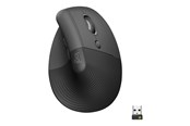 Mus - Logitech Lift for Business - Right Handed - Graphite - Ergonomisk mus - Optisk - 6 knapper - Sort - 910-006494